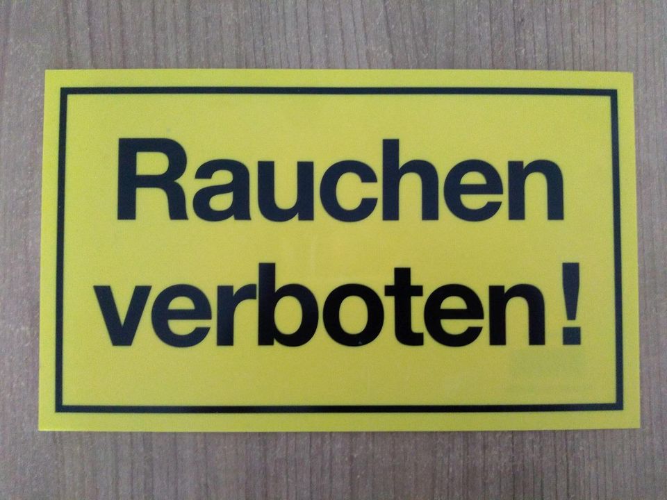 Rauchen verboten no smoking Area Schild pvc cannabis in Neuwied