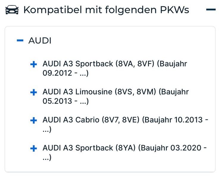 Audi A3 8V 8V4 8V5 8Y Anhängerkupplung AHK Brink 621500 2012-2020 in Essen