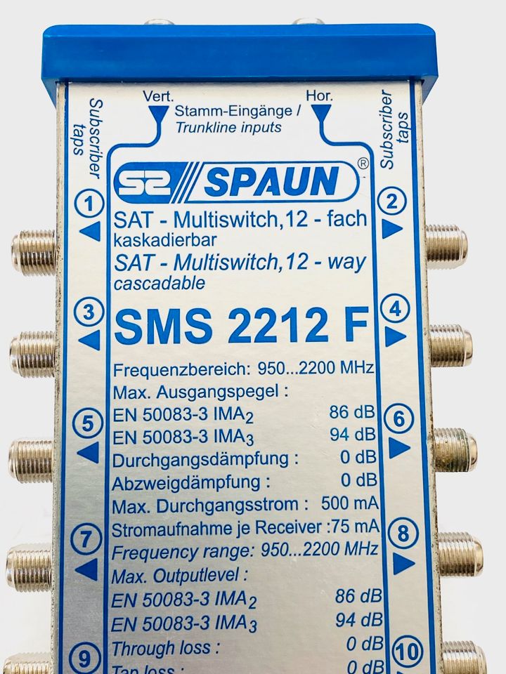 Spaun SMS 2212F Sat Multischalter, 12-fach kaskadierbar in Potsdam