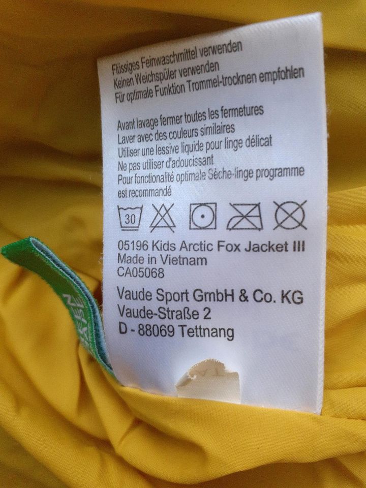 Vaude Arctic Fox Winterjacke türkis gelb TOP 158/164  S in Berlin