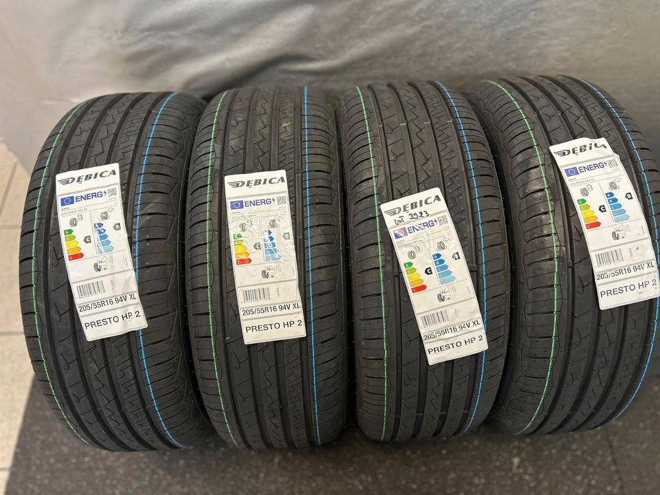 4x Sommerreifen Debica 205/55 R16 94V XL Inkl. Montage in Burgwald