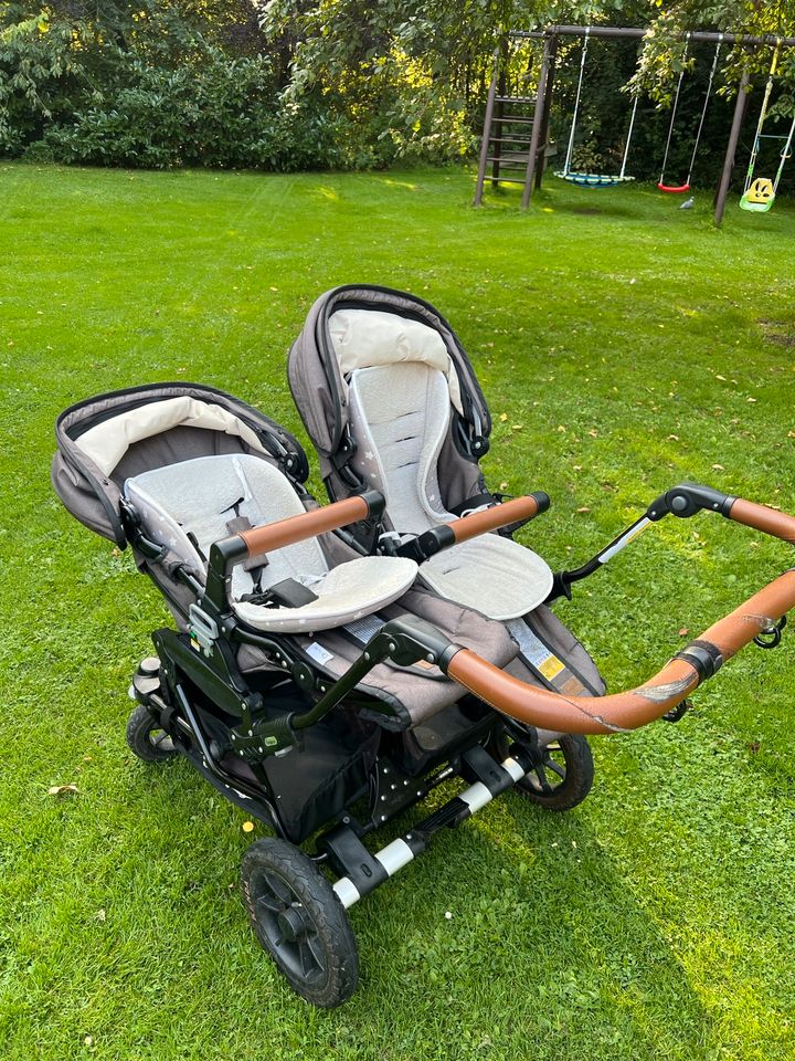 Emmaljunga Double Viking Zwillings-Geschwisterkinderwagen XXL SET in Bergkamen