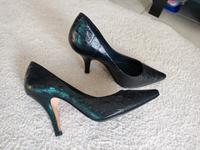 Buffalo 37 High Heels Pumps Krokooptik spitz Leder Lederpumps Bayern - Rednitzhembach Vorschau