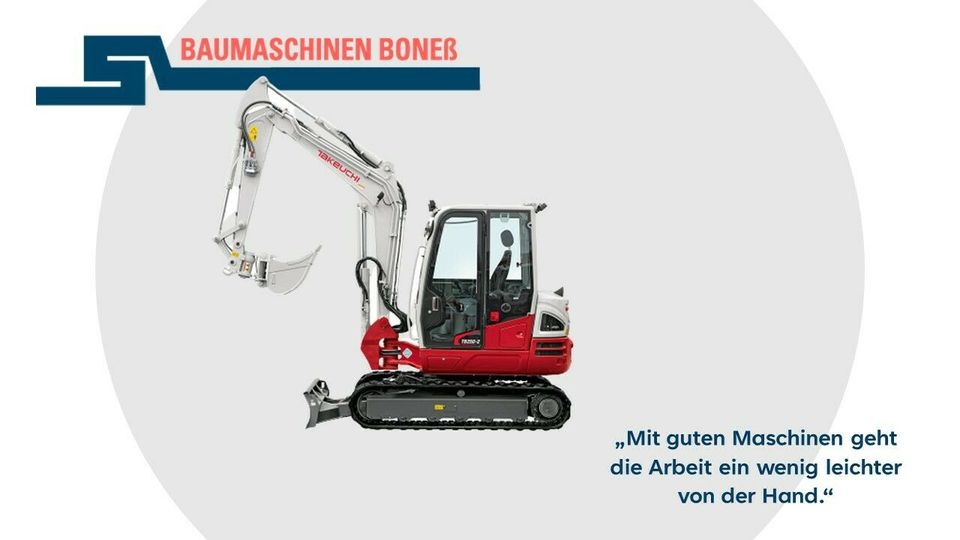 Vermietung leihen Baumaschinen Minibagger Takeuchi TB250 V4 in Neustrelitz