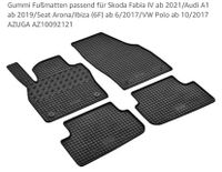 Fussmatten für Seat, Skoda VW Polo Baden-Württemberg - Überlingen Vorschau