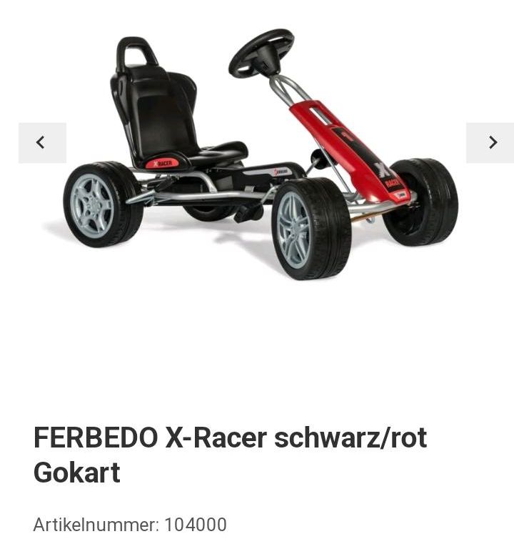 FERBEDO X-Racer schwarz/rot Gokart in Schmalfeld