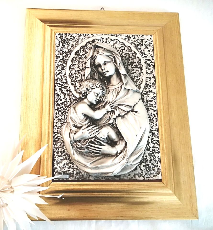 3D Wandbild/Heiligen Madonna ODER PADRE PIO 925 Silberplatte in St. Georgen