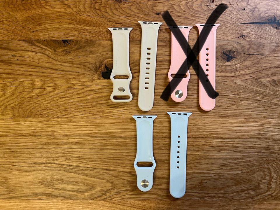 Armband für Apple Watch, hellblau oder creme, Stückpreis in Everswinkel