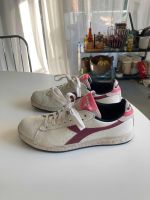 Diadora Sneaker Turnschuhe Leder 40,5 40 Weiß Pink Creme Wandsbek - Hamburg Jenfeld Vorschau