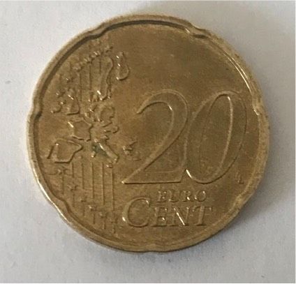 20 Cent Münze aus dem Jahr 2001 Frankreich in Altdorf