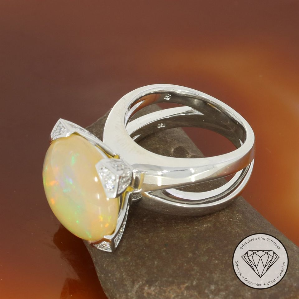 Wert 7.500,- Voll Opal Brillant Ring 750/18 KT Gold xxyy 184293 in Dortmund