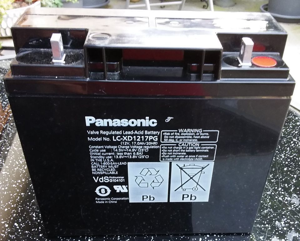 Neuer Akku Panasonic LC-XD1217PG, 12 Volt. 17 Ah. in Friedberg (Hessen)