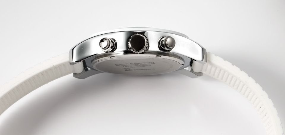 Armbanduhr Chronograph, 40 mm, Silikon-Armband, ungetragen in Ober-Ramstadt
