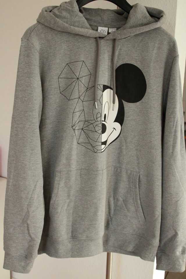 "Neu" Micky Mouse Micky Maus Hoody Kapuzenshirt grau L 52 54 in Friedrichshafen