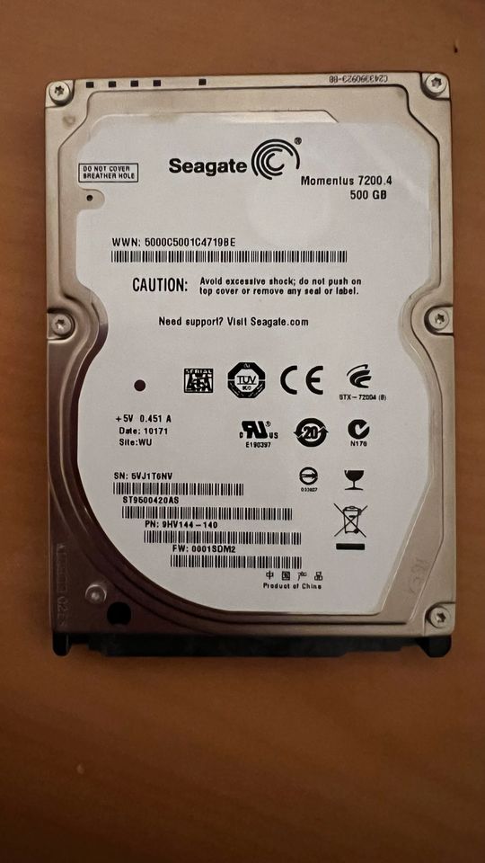 Seagate 2,5“ 500 GB S-ATA in München