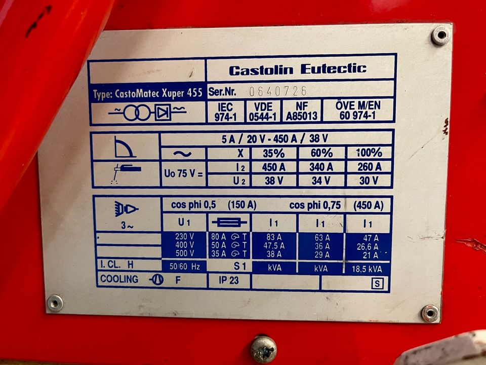 Castolin CastoMatec Xuper 455 Eutectic Schweissgleichrichter in Düren