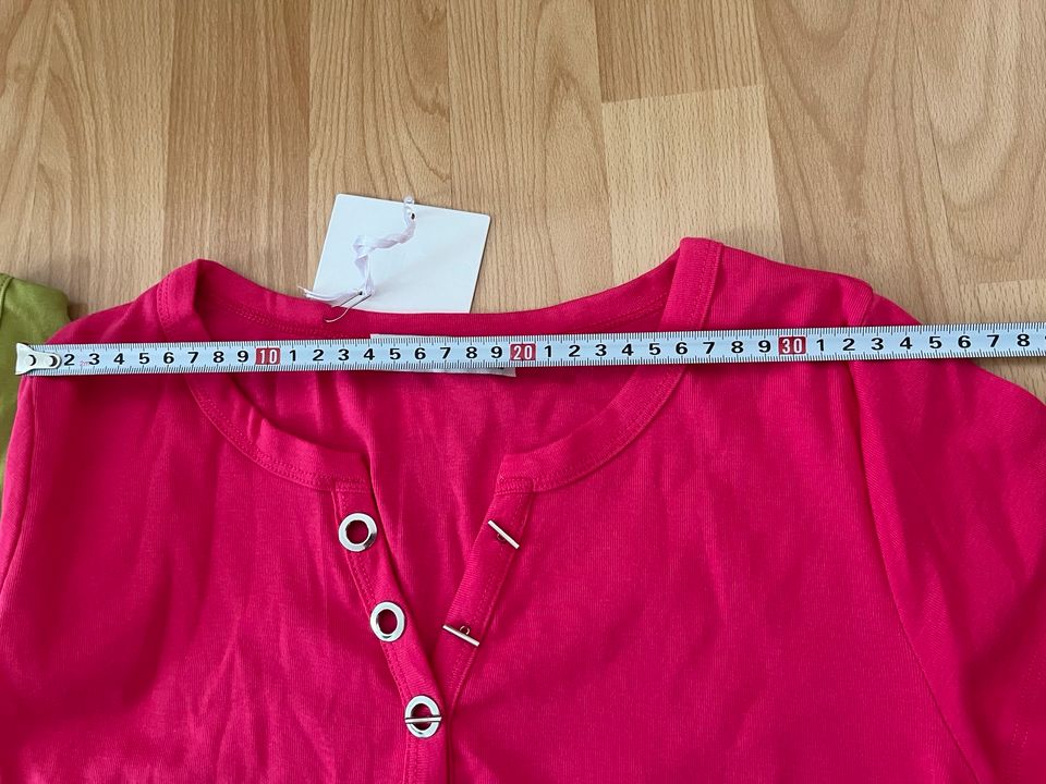 Neu 2X T-Shirt pink apfelgrün S36 in Bad Friedrichshall