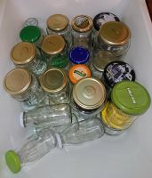 Verschiedene leere Gläser Flaschen Einmachen Vorratsbehälter Niedersachsen - Lingen (Ems) Vorschau