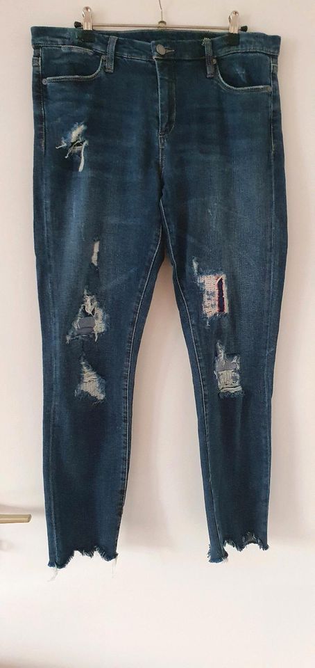 Blank NYC Destroyed Mid Waist Skinny Jeans Ripped blau W31/L/40 in Duisburg