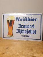 schönes Bierschild Blech aus Regensburg Bischofshof Bayern - Wiesent Vorschau