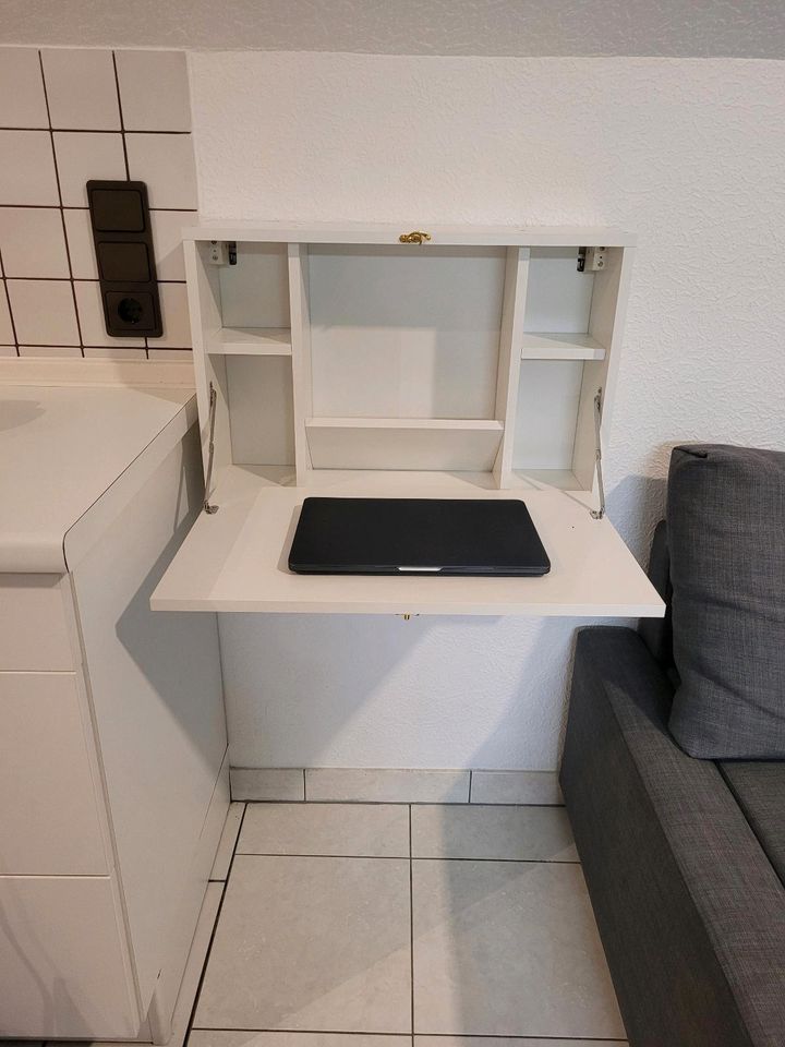 Aufklappbarer Wandtisch, Laptoptisch, Schreibtisch, weiß in Bochum