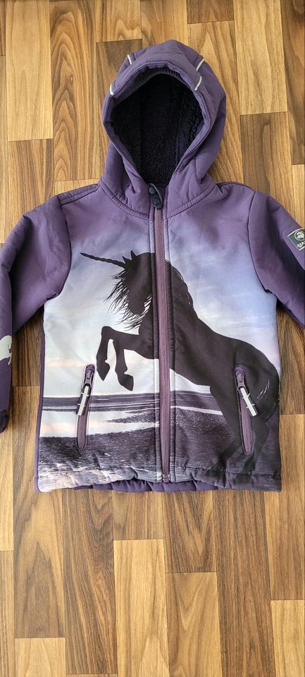 Jakoo Softshelljacke 104/110 Jako-o Einhorn lila Teddyfutter in Leipzig