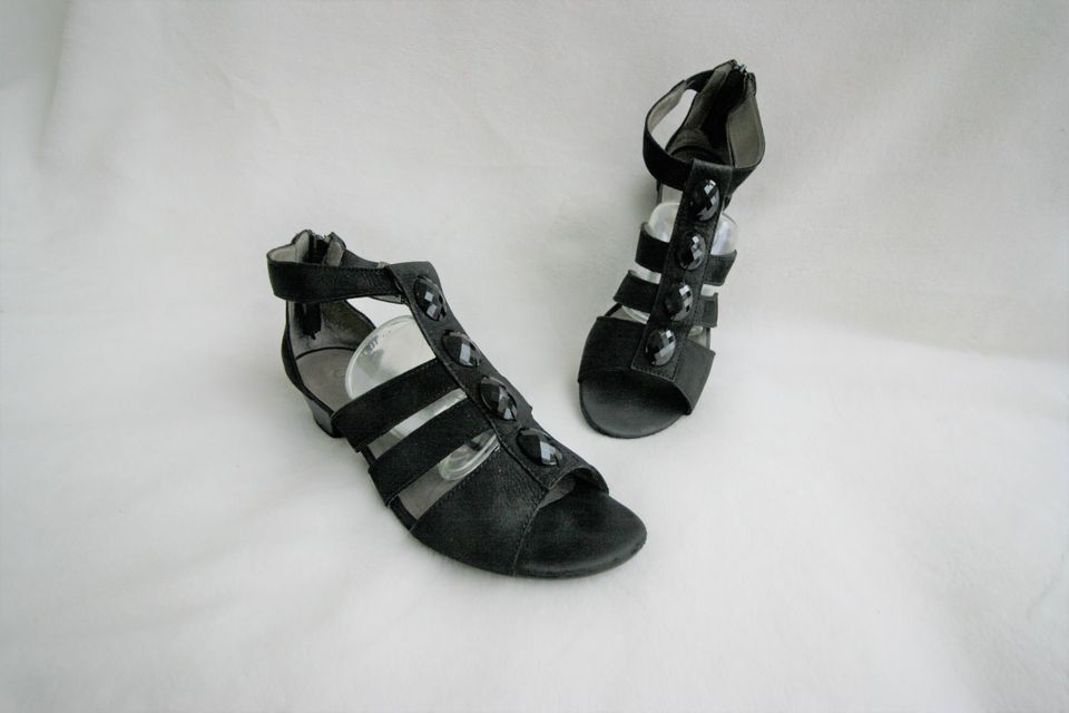 Sandalen Sommerschuhe Gabor Gr. 38 24,5cm schwarz in Theismühlen