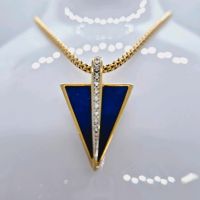 Gold Goldkette Kette Schmuck 585 Diamant Brilliant Lapislazuli Hessen - Kirchhain Vorschau