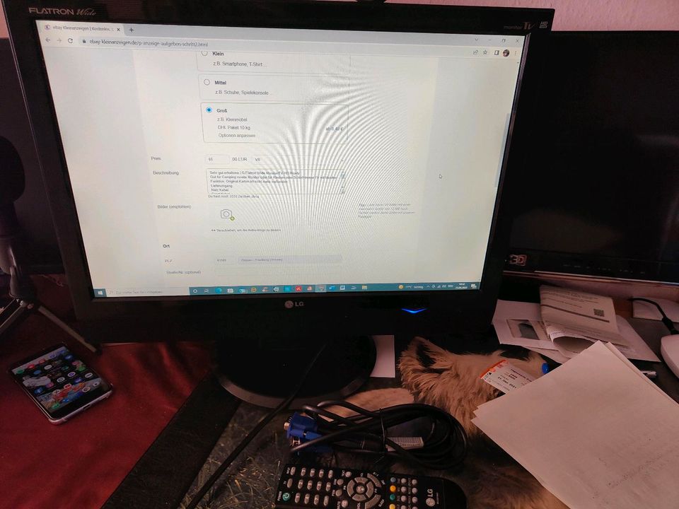 Monitor TV von LG für Wohnwagen Camping oder als 2te Bildschirm in Friedberg (Hessen)