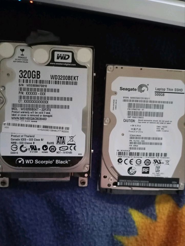 Original 320 GB, 500gb und 1tb Festplatten,128 GB SSD abzugeben! in Hamburg