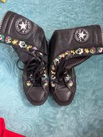 Converse Chucks Leder mit Blumen Bayern - Günzburg Vorschau