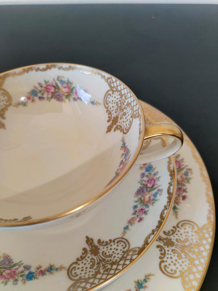 Tee/Kaffetasse mit Unterteller und Kuchenteller von Rosenthal in Rödermark