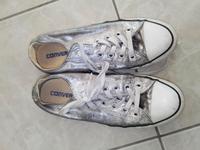 silber Schuhe Damen Converse Glitzer Größe 39.5 Bayern - Großostheim Vorschau