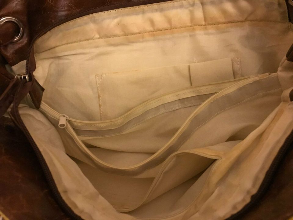 Umhängetasche gelb/ braun Tasche Canvas / (Kunst-) Leder in Fürth