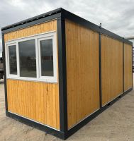 NEU ► Bürocontainer mit Fenstern in Holzoptik - 6 x 2,4 Meter ◄ Vollausgestattet inkl. Waschbecken - Holzfassade - Containerbüro kaufen - Baustellenbüro Baubüro Baucontainer - 2 Jahre Garantie Versand Bayern - Brunnen Vorschau