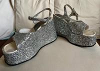 Vintage Buffalo Plateau Sandalen Silber-Glitzer Karneval / 70er Nordrhein-Westfalen - Troisdorf Vorschau