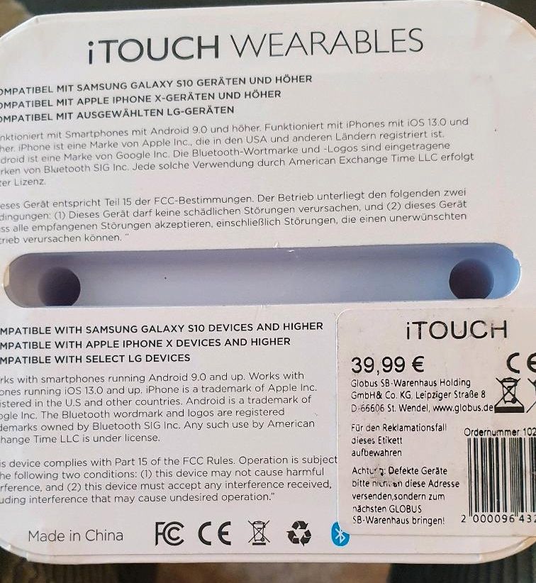 OVP iTouch Go Geschenk activity Tracker Smartwatch Wechsel-Armban in Günzburg