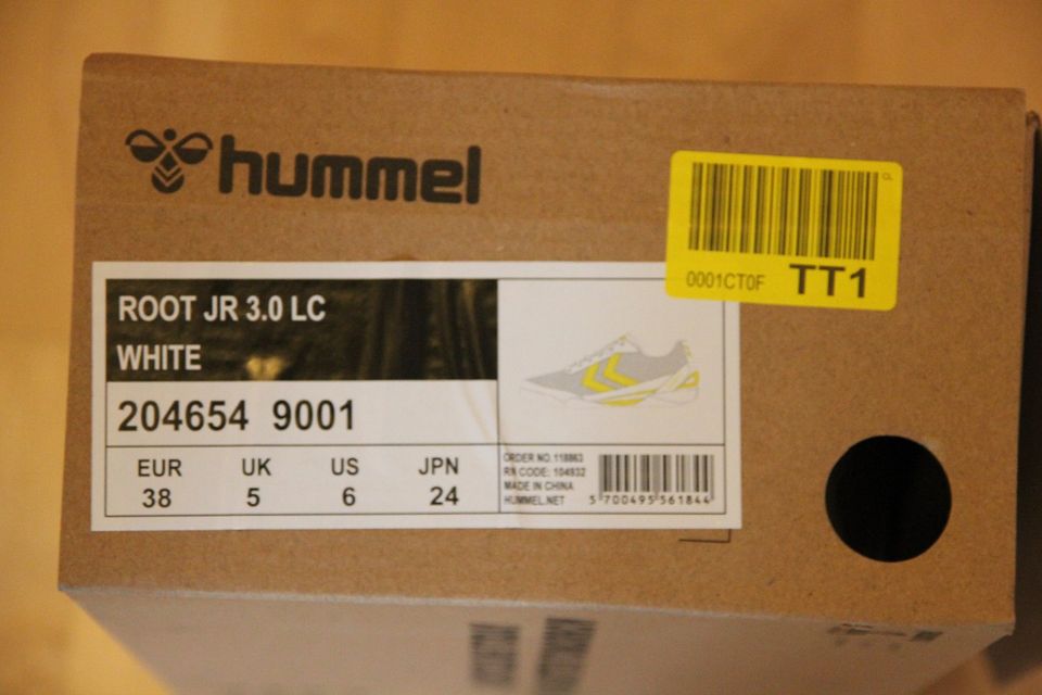 Turnschuhe Trainingsschuh weiß gelb Mädchen 38 HUMMEL ROOT 3.0 LC in Eichenau