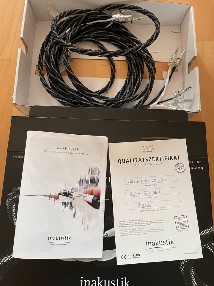 Inakustik Ls 204 Micro Air single/bi wire- 3 Meter-Kabel in Maintal