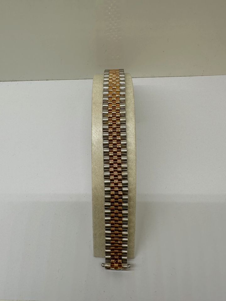 Präsidenten Armband // Bicolor / Rosé / Monte Carlo / Königskette / Plattenkette / Steigbügelkette / Magnumkette / Käfigkette / Ankerkette / Bohnenkette / Plättchenkette / Goldkette / 585 Gold 14 kt in Wiesbaden