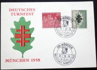 Briefmarken: BRD 1958 Deutsches Turnfest München 1958 Hessen - Oberursel (Taunus) Vorschau