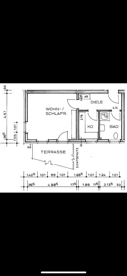 Schöne 1,5 Zimmer Wohnung (EG) Terrasse ab 01.06.2024 in Castrop-Rauxel