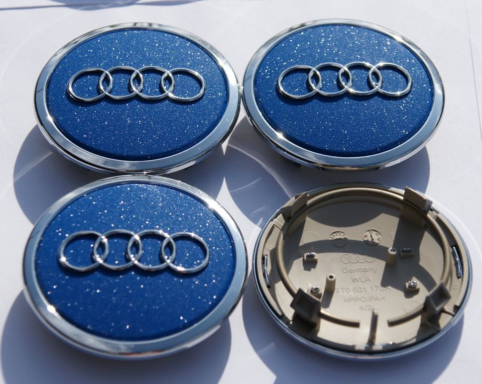 4 AUDI 8T0601170A ORIGINAL Felgendeckel Nabenkappen Nabendeckel in Rehbach