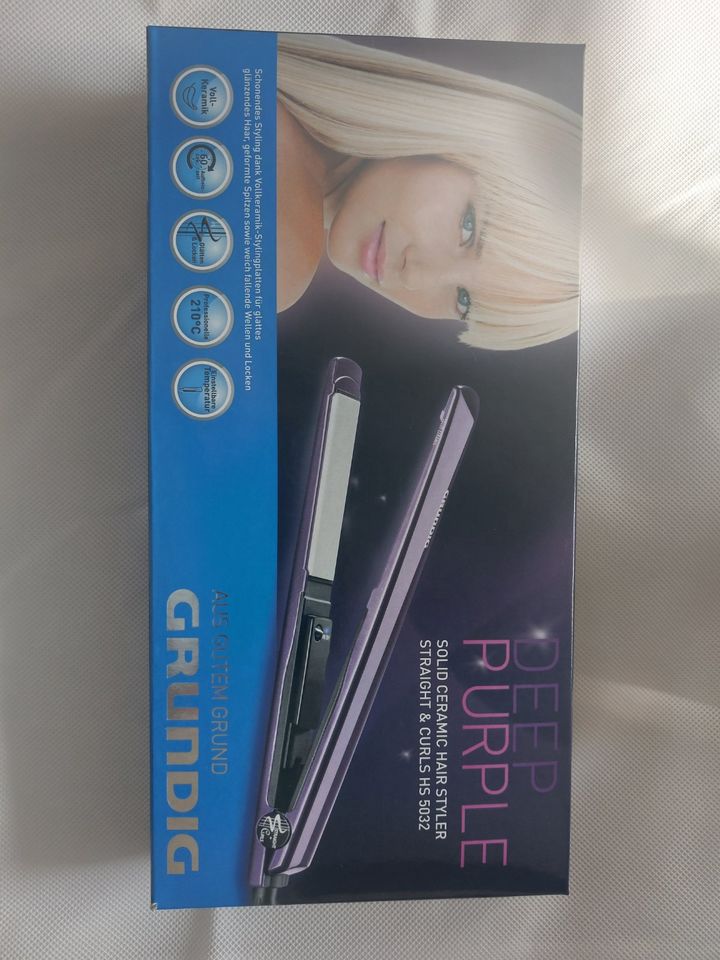 Grundig Deep Purple Solid Ceramic Hair Styler Glätteisen in Moers