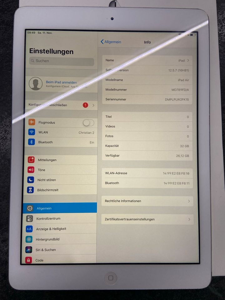 iPad Air wifi 32 GB in Leutkirch im Allgäu