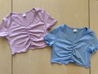 Cropped Shirts T-Shirts blau lila flieder bauchfrei Gr. 140 146 Nordrhein-Westfalen - Werther (Westfalen) Vorschau