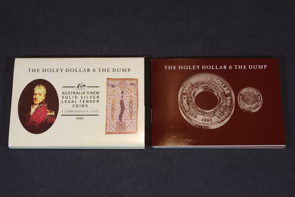 The Holey Dollar & the Dump / 999er Silber Münzen /1988 Australia in Düsseldorf