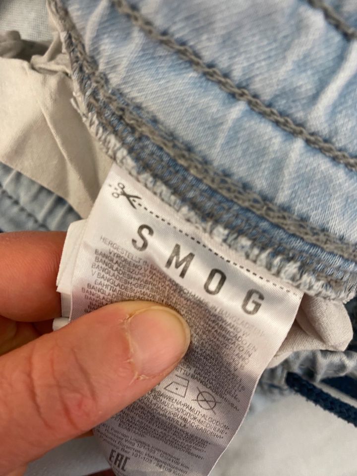 Herren Smog Jeans —Shorts Kurzhose Gr;M Hellblau in Duisburg