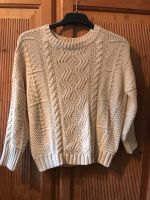 Strickpullover creme, dicker Pullover Zopfmuster, Strick Frankfurt am Main - Sachsenhausen Vorschau