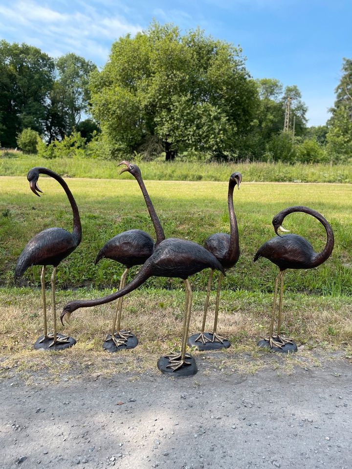 5 Lebensgrosse Flamingo aus Bronze in Dortmund